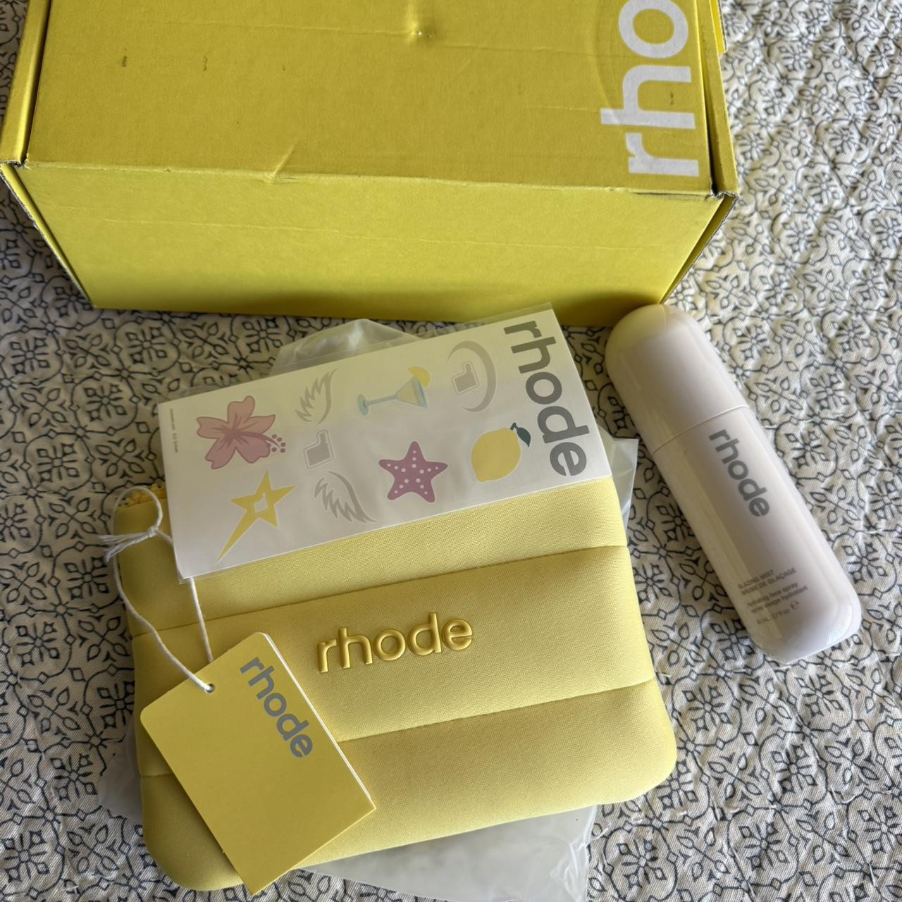 Rhode Makeup - Yellow/White | Depop US