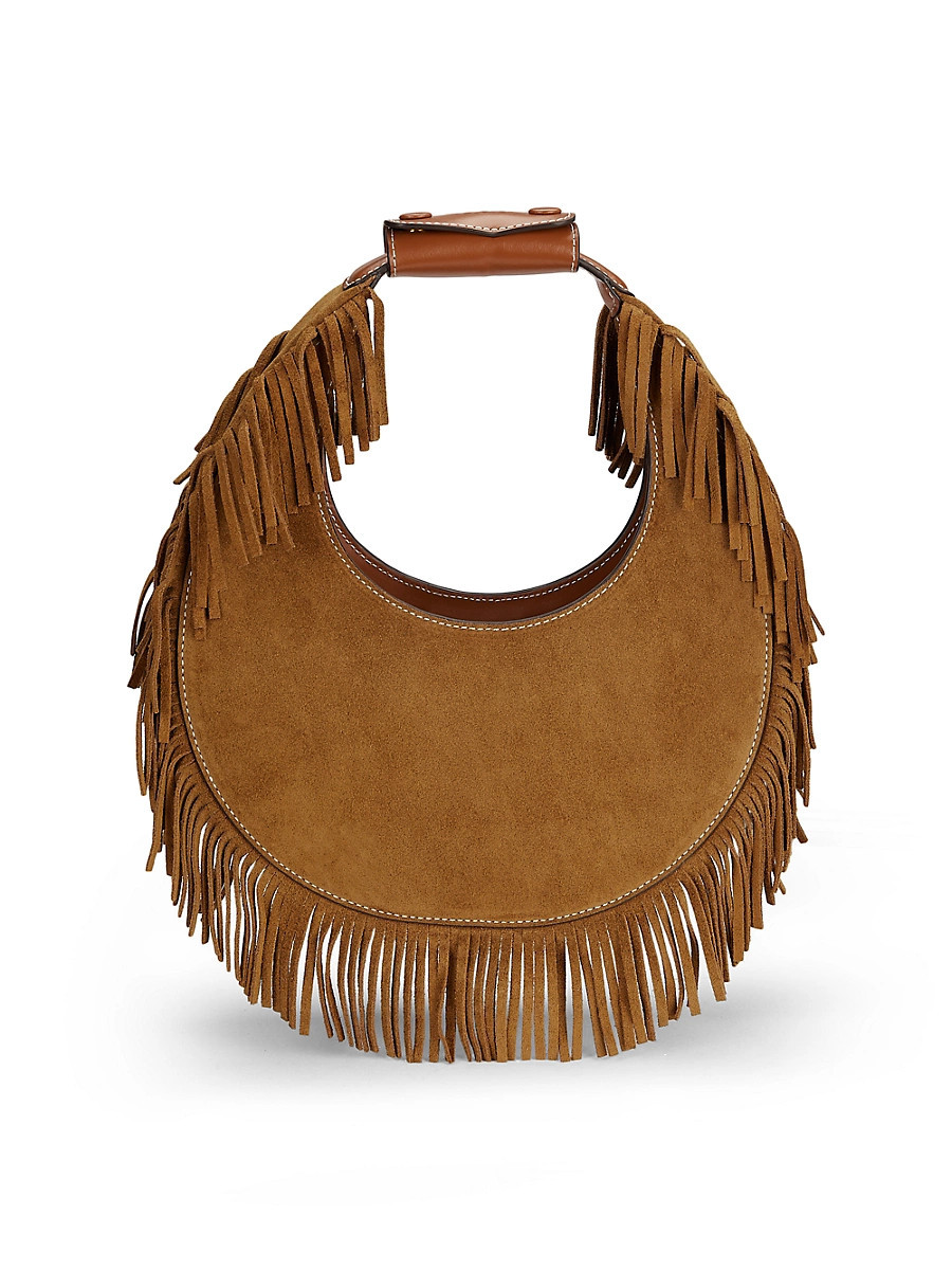 Women's Moon Suede Top Handle Bag - Tan | Saks Fifth Avenue