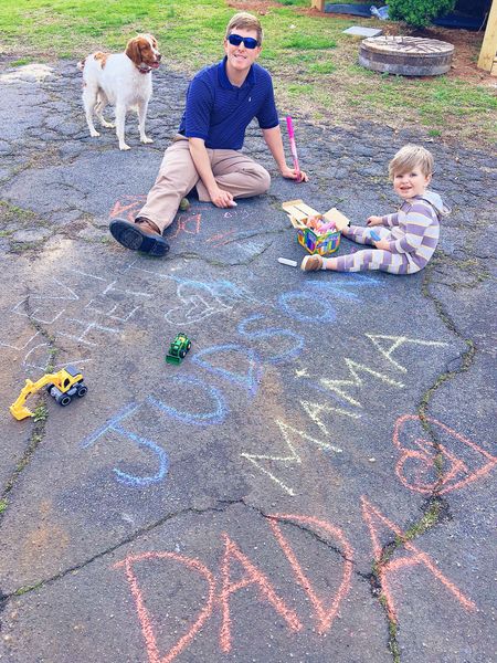 Truly living the sweetest days of my life 🥹 with these sweet boys 🩵 and another little bunny 🐰 on the way!!🤰It’s been such a sweet week full of chalk play outside ☀️, all the simple little moments with our “chick chicks” 🐓 (& daily fetching our “real life easter eggs” 🧺 🥚 hehe), Palm branch sweetness & Easter goodies at our weekly CBS Bible study group 🌿, and truly just soaking in every moment we can with little Judson before Levi Rhett is here to join all the fun!! 🥰 #easterweekend ✝️ #anotherbunnyontheway 

And just like that… I officially #33weekspregnant 🤰today with our little bunny 🐰 Levi Rhett on the way and we are all getting so excited to have a tiny newborn 🩵 in our arms so soon!!🤱 Sweet @wesmabry and I are headed out of town for our baby moon 👶🏼🌙 trip today to celebrate this sweet babe, and feeling so grateful this Easter 🐣 season as we are celebrating new life 🌱 with our growing family!! ☀️ So fitting!!! 🥰 Jesus is always doing a new thing in and through us as we walk with Him!! 🙏🏽🙌🏽 Happy Easter Weekend, y’all!! 💐 #babymoon #easterweekendfun #happyweekend 

Also… had a total God moment today that I have to share! 🥹 But get this… I am 33 weeks pregnant today - and will be on Easter. 🐣 And the Holy Spirit prompted me as I was rocking Judson to sleep for his nap 😴 today that Jesus was 33 years old when he died on the cross ✝️ and was raised to life for our sins - granting new life to us all who believe in HIM. I just don’t find that to be a coincidence!! Total God wink moment for me realizing that!! 😭 The significance of even that number with this little baby #2 on the way!!!🤰🤱 I feel like it’s just another representation of “new life” this Easter season!! 👶🏼🌱 Thank you Jesus for your goodness to our family and how you love us - and as a wise mentor said to me, the little “special Easter Eggs” 🥚 (like this!) you give us to see your fingerprints all over our life journey!! 🙏🏽🤍 #happyeasterweekend #godmoments #thankyoujesus

#LTKfamily #LTKbump #LTKbaby