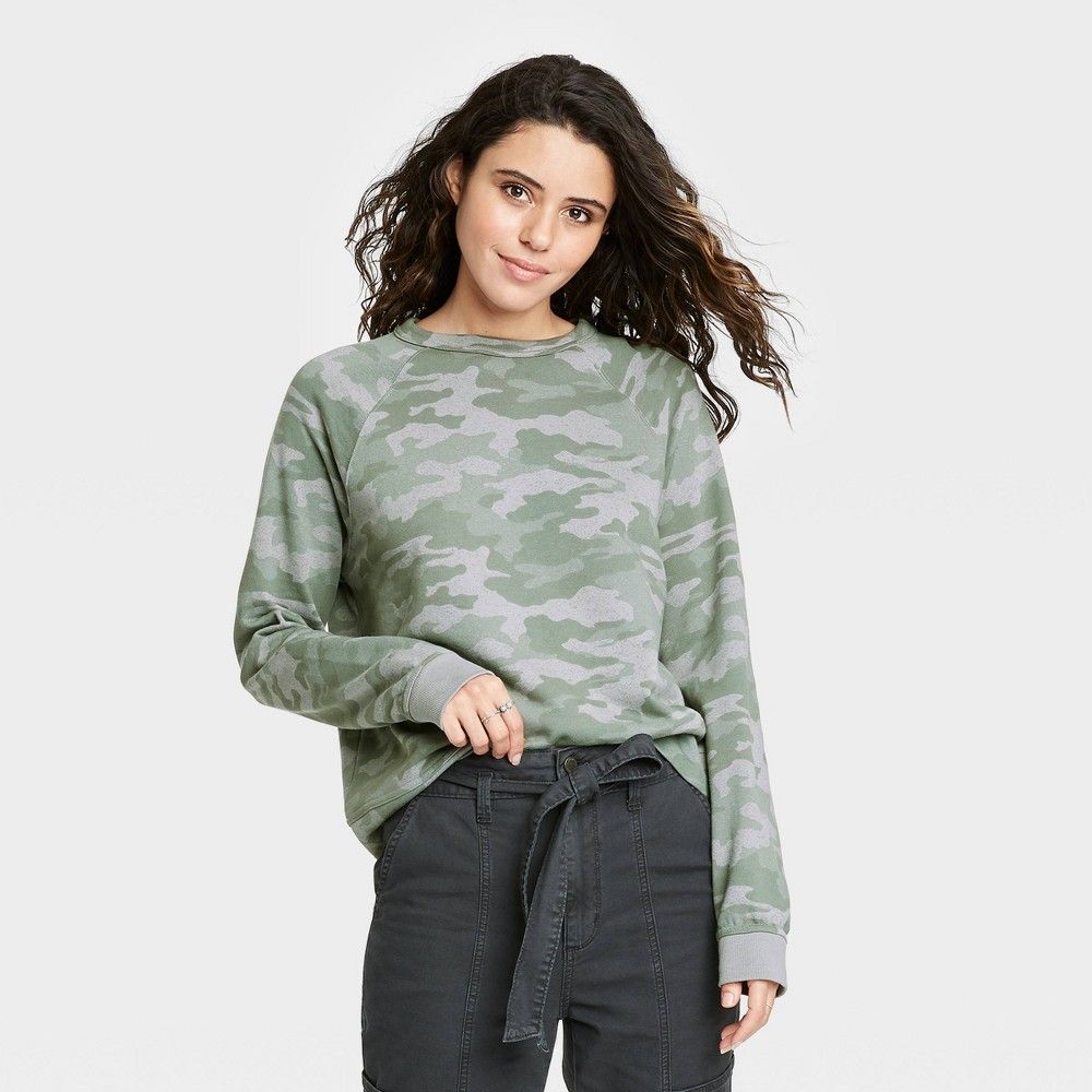 Women's Sweatshirt - Universal Thread™ Camo Print | Target