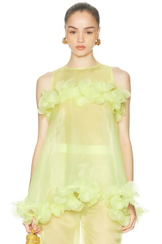 Marlies Grace Flora Top in Yellow | FWRD 