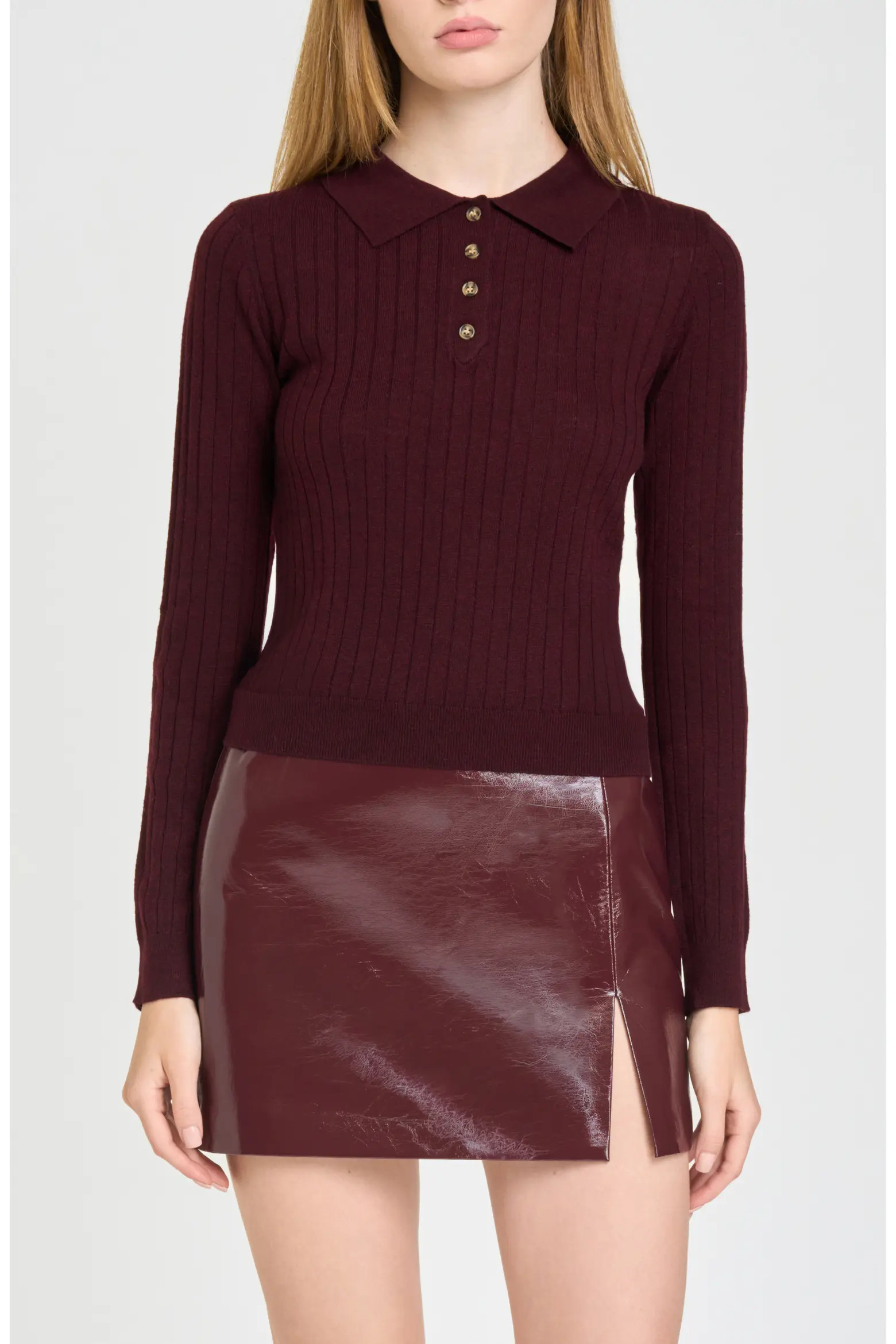WAYF Evie Ribbed Polo Sweater (Women) | Nordstrom | Nordstrom