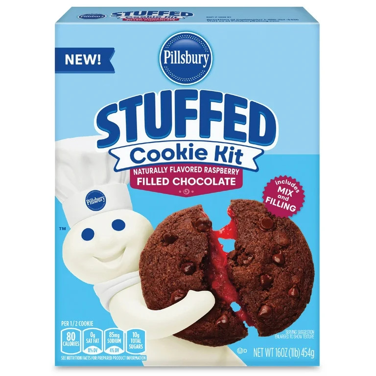 Pillsbury Raspberry Filled Chocolate Stuffed Cookie, 16 Oz Mix | Walmart (US)