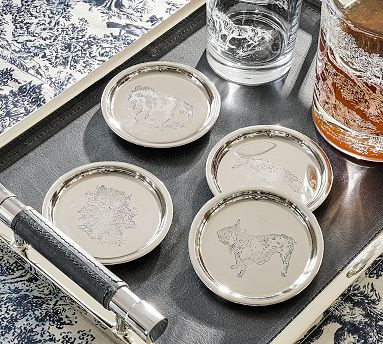 Brandon Maxwell Groveland Toile Icon Coasters - Mixed Set of 4 | Pottery Barn (US)