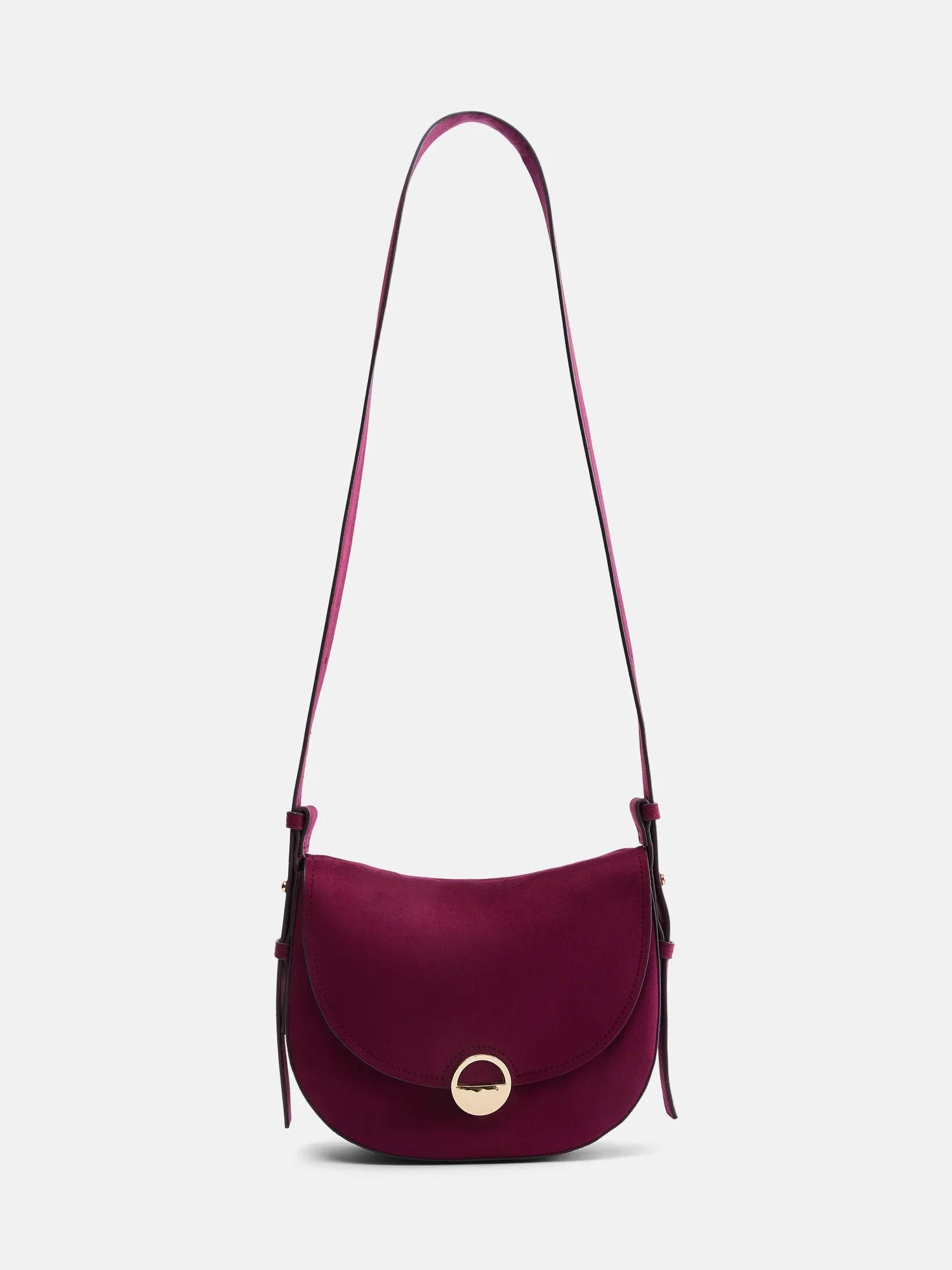 Scenario Women's Faux Suede Crossbody Handbag, Merlot Wine | Walmart (US)
