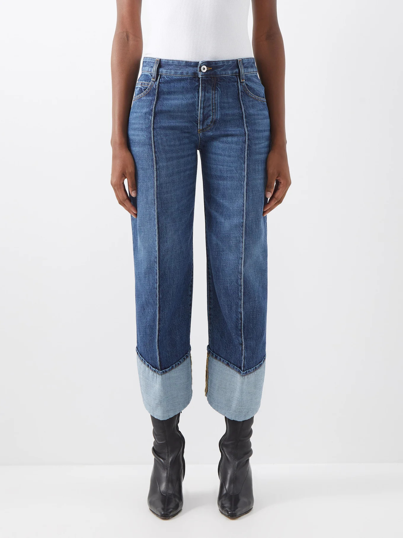 Front-seam curved cropped jeans | Matches (US)