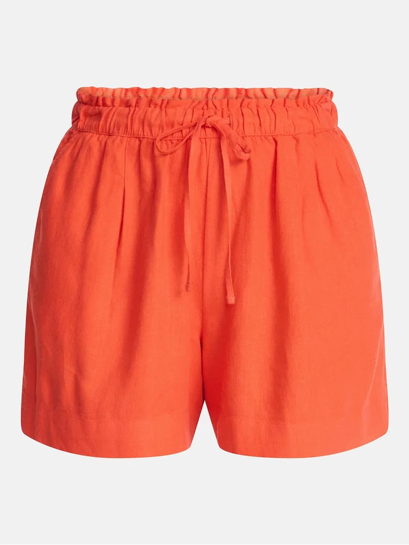 Time and Tru Women's Linen Blend Shorts, Sizes XS-XXXL | Walmart (US)