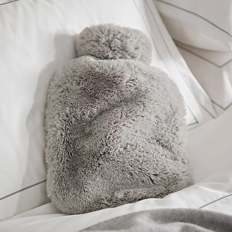 Super Soft Faux Fur Hot Water Bottle | The White Company UK & ROW