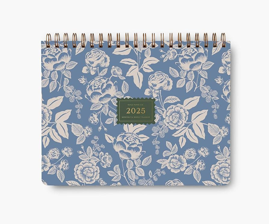 RIFLE PAPER CO. 2025 12-Month Top Spiral Planner | Monthly and Weekly Dated, Sturdy Double Spiral... | Amazon (US)