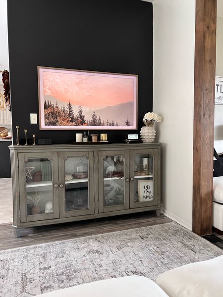 55 inch frame tv with teak bezel frame 

#LTKhome #LTKFind #LTKSeasonal