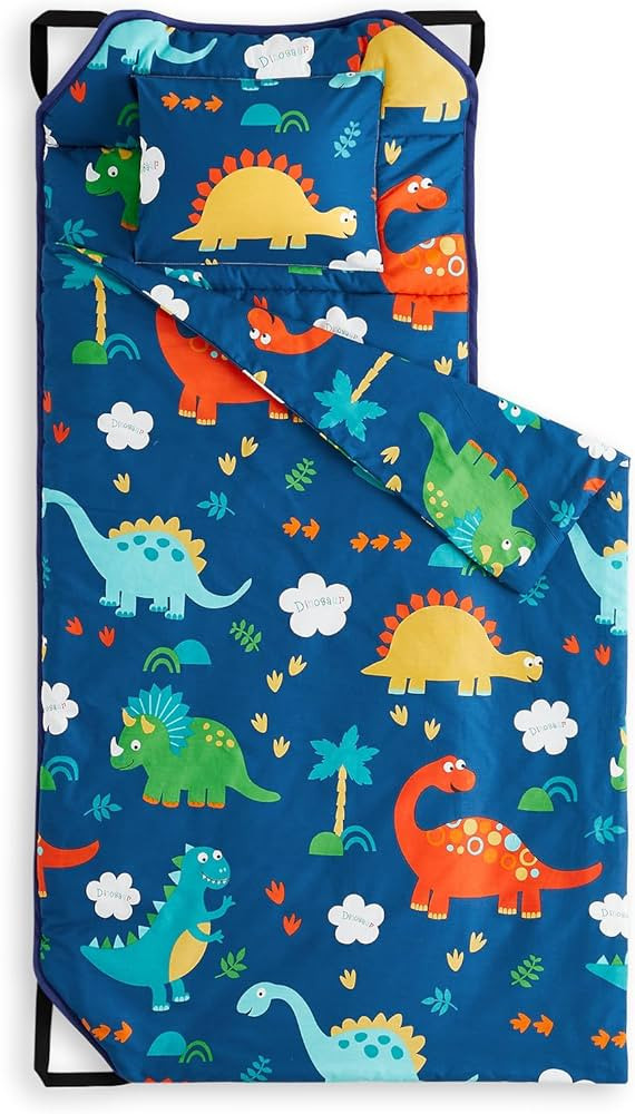 Wake In Cloud - Cot Nap Mat with Pillow and Blanket, 100% Cotton Fabric, for Toddler Kids Boys Gi... | Amazon (US)