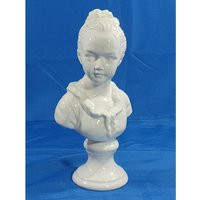 Vintage 11.5"" Tall Blanc De Chine 11.5 Porcelain Bust Little Girl Statue Sculpture Made in Italy | Etsy (US)