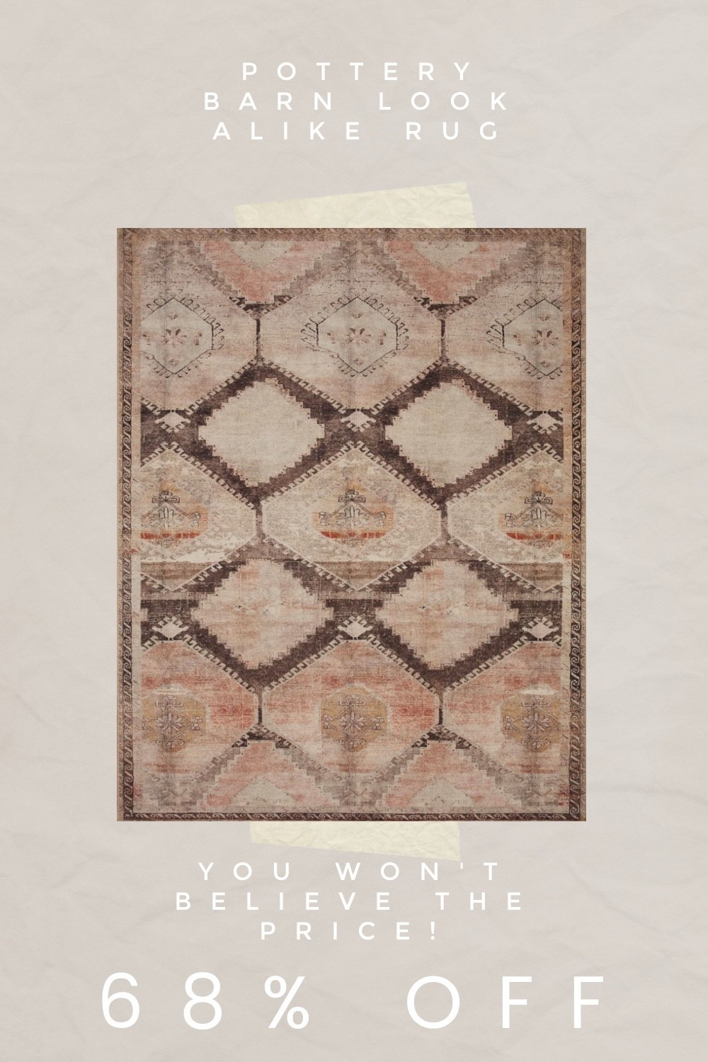 Designer look for less… this Pottery Barn–inspired rug is 68% off right now and it looks so high-end.

The tones are perfectly neutral, the pattern adds just enough interest, and it instantly warms up a space without overwhelming it.

These are the kinds of finds that don’t stay in stock long… such a good deal for the look.

#LTKSaleAlert #LTKHome