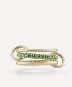 18ct Gold Petunia Emerald Ring | Liberty London (UK)