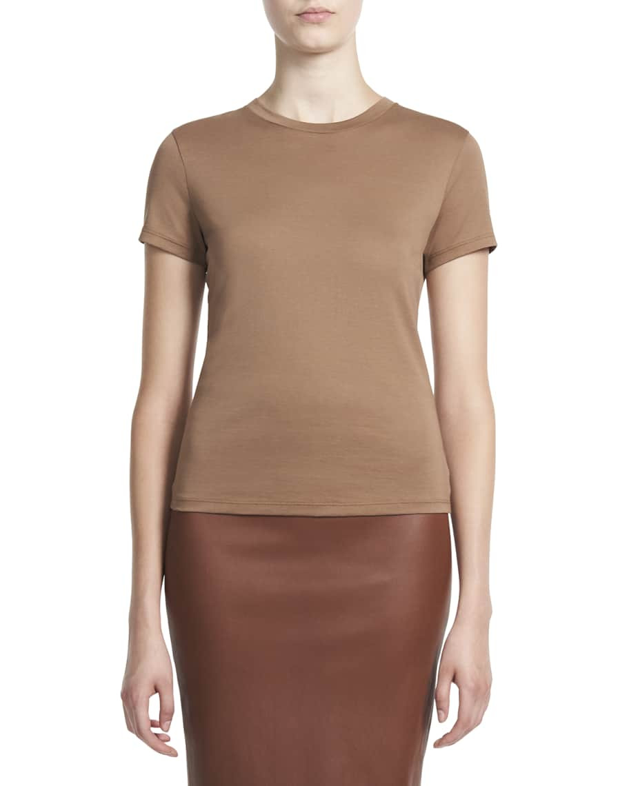 Theory Apex Short-Sleeve Crewneck Tiny Tee | Neiman Marcus