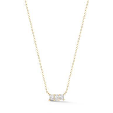 Millie Ryan Princess Cut Bar Necklace | Dana Rebecca Designs