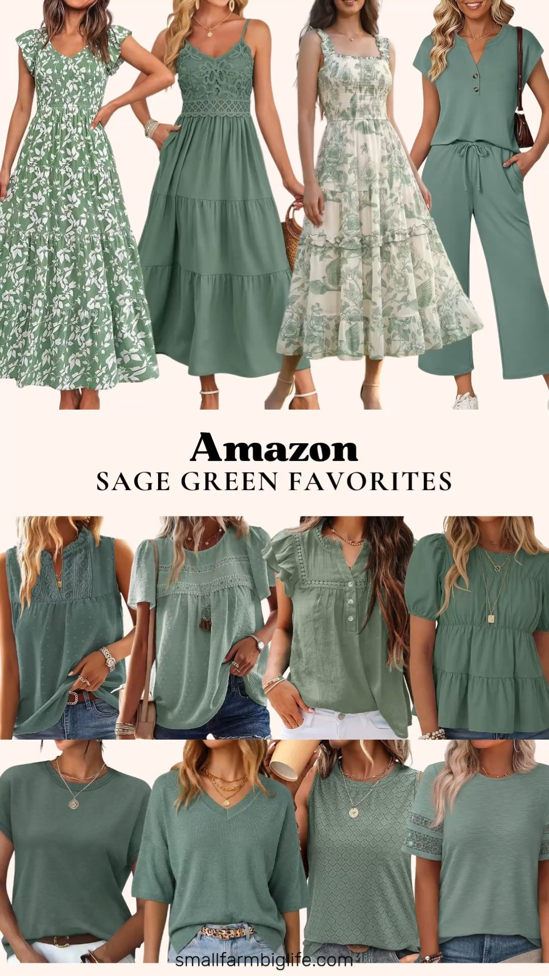 Sage green is such a beautiful, easy neutral to wear right now, and this roundup is full of my favorite Amazon finds in this color. From flowy tops to maxi dresses, this collection has an option for every part of your summer into fall wardrobe.
I am loving the sage green crochet lace button down blouse and the crochet lace maxi dress for an easy vacation or wedding guest look. The Falechay chiffon lace hem top and the Falechay lace sleeveless blouse are both such pretty boho pieces, and the PRETTYGARDEN smocked cap sleeve maxi dress and PRETTYGARDEN lace short sleeve top round out the dressier options.
The Rapbin peplum puff sleeve top and the Sampeel eyelet tank top are great casual basics, and the Scarlet Darkness smocked cottagecore sundress is perfect for a romantic summer look. As the weather cools, the WIHOLL short sleeve sweater, the Arach&Cloz wool blend oversized sweater, and the LILLUSORY two piece henley lounge set are great sage green pieces to transition into fall.
Shop all of my favorite sage green finds from Amazon linked in this post. 

 #LTKootd #LTKOver40 #LTKWorkwear