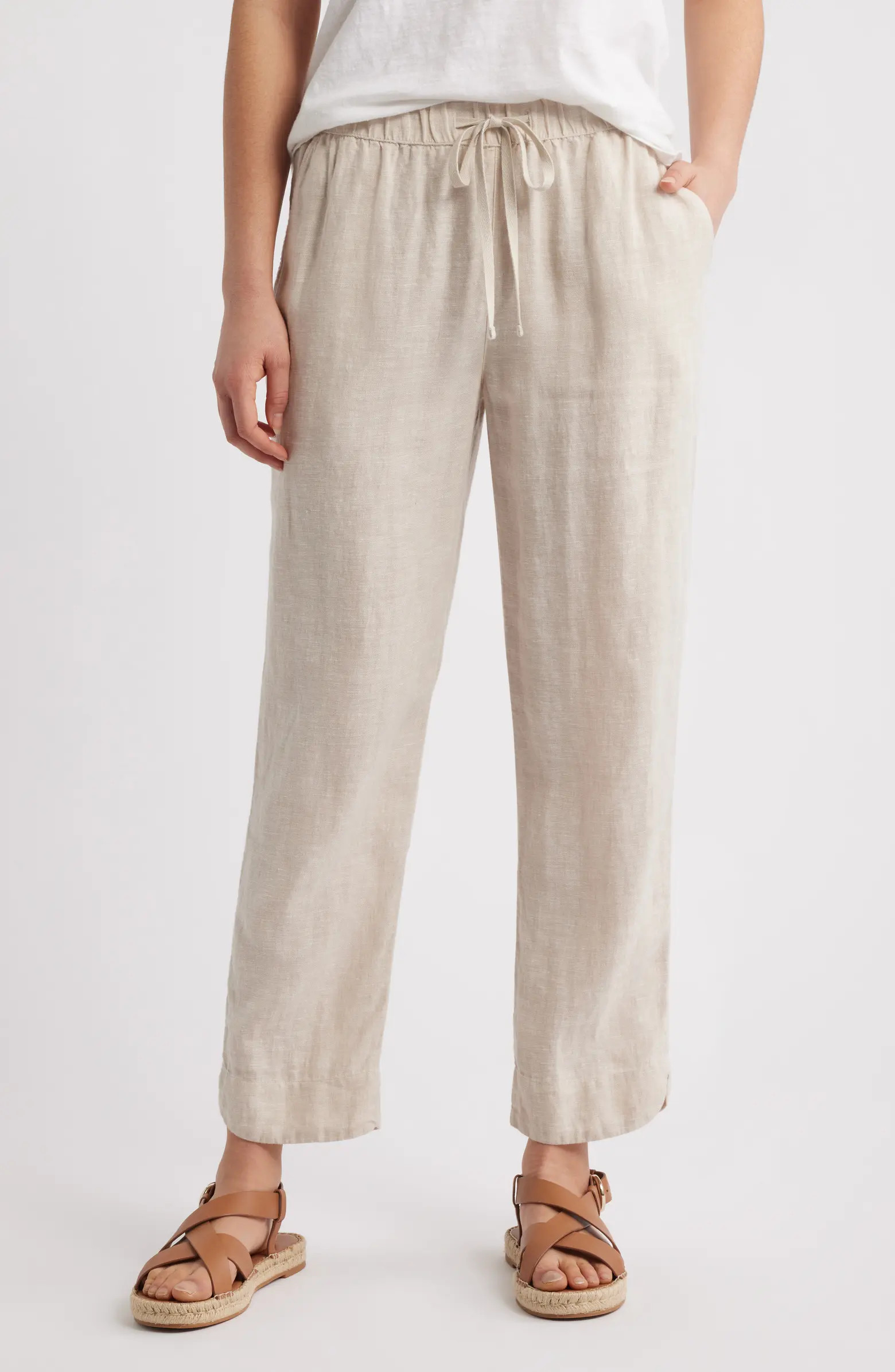 Caslon® Tapered Linen Pants | Nordstrom | Nordstrom