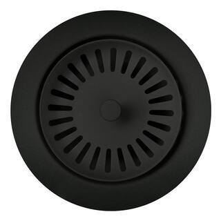 3.5 in. Decorative Metal Disposal Flange in Coal Black | The Home Depot