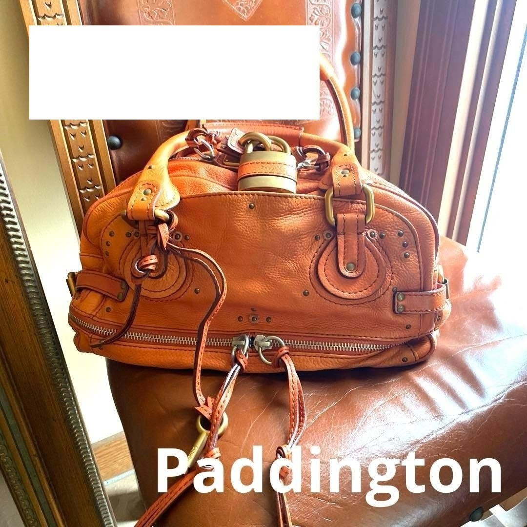 Chloe Paddington Orange Leather Satchel Bag Gold Padlock Hardware Vintage | eBay US