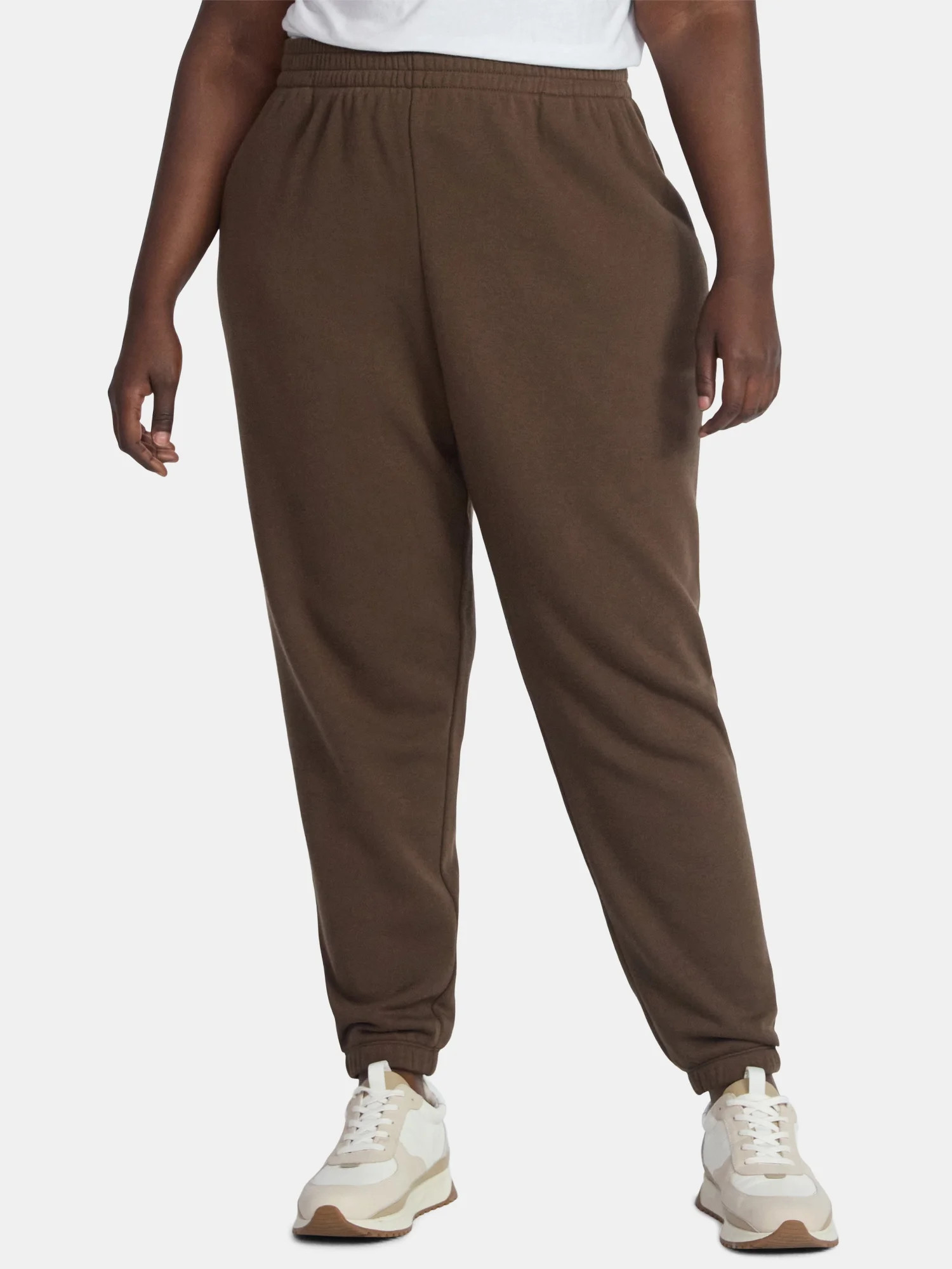 Terra & Sky Women's Plus Fleece Jogger Sweatpants, Size 0X-4X | Walmart (US)