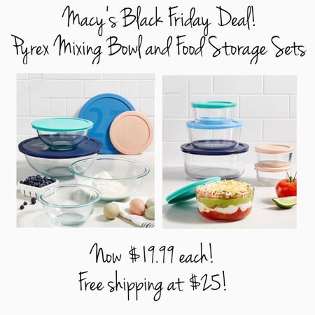 Pyrex mixing bowl set, Pyrex food storage set, food storage set, gift guide, gifts for the home, Macy’s deals, Black Friday sales

#LTKhome #LTKCyberweek #LTKsalealert