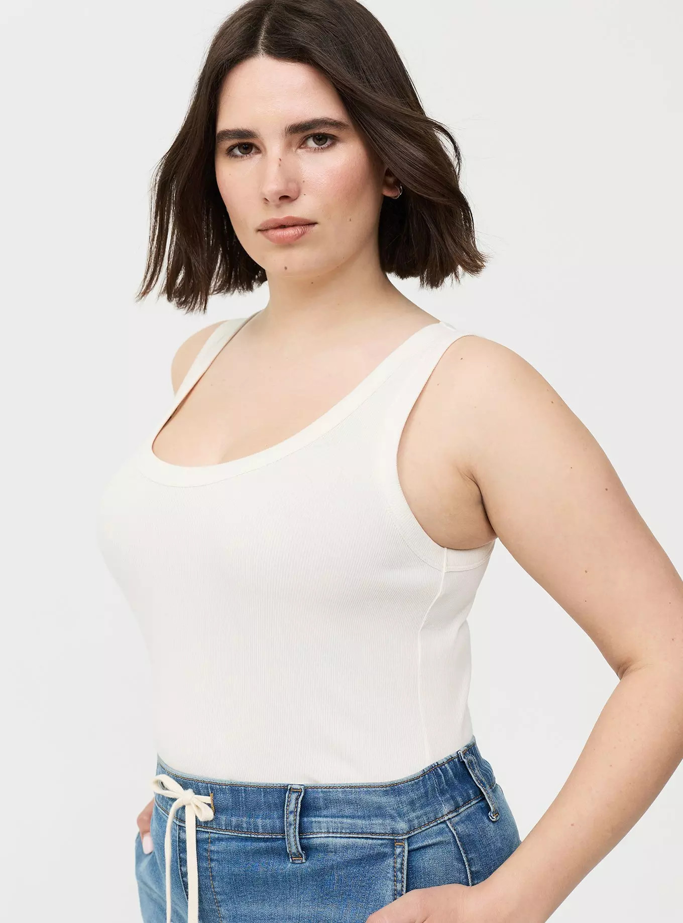 Cotton Modal Rib Scoop Tank | Torrid (US & Canada)