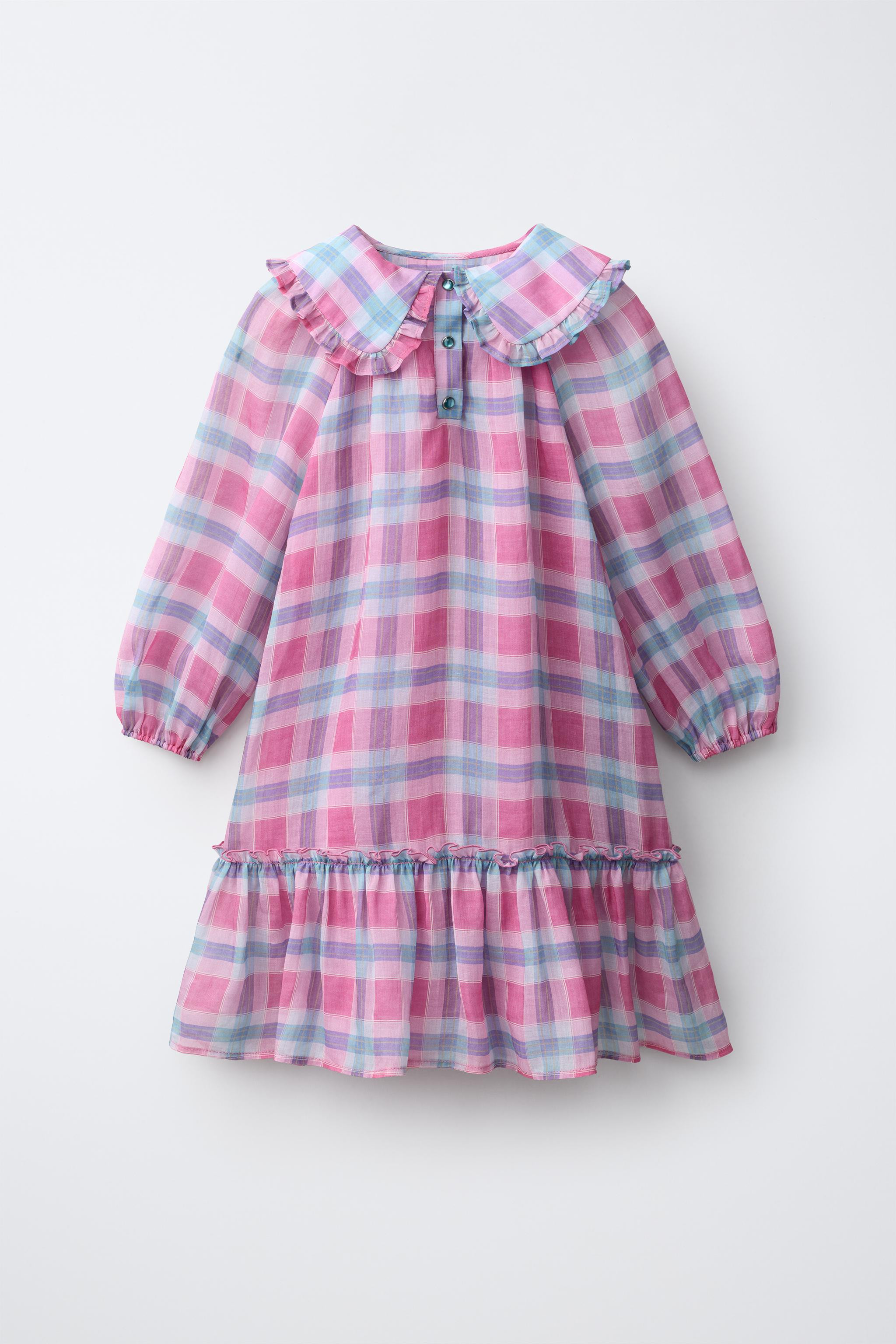 PLAID PETER PAN COLLAR DRESS | Zara US