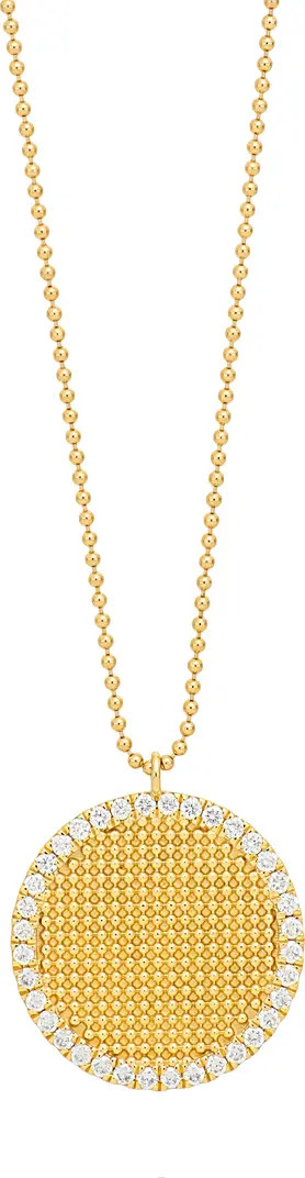Bony Levy Kiera Diamond Halo Round Pendant Necklace | Nordstrom | Nordstrom
