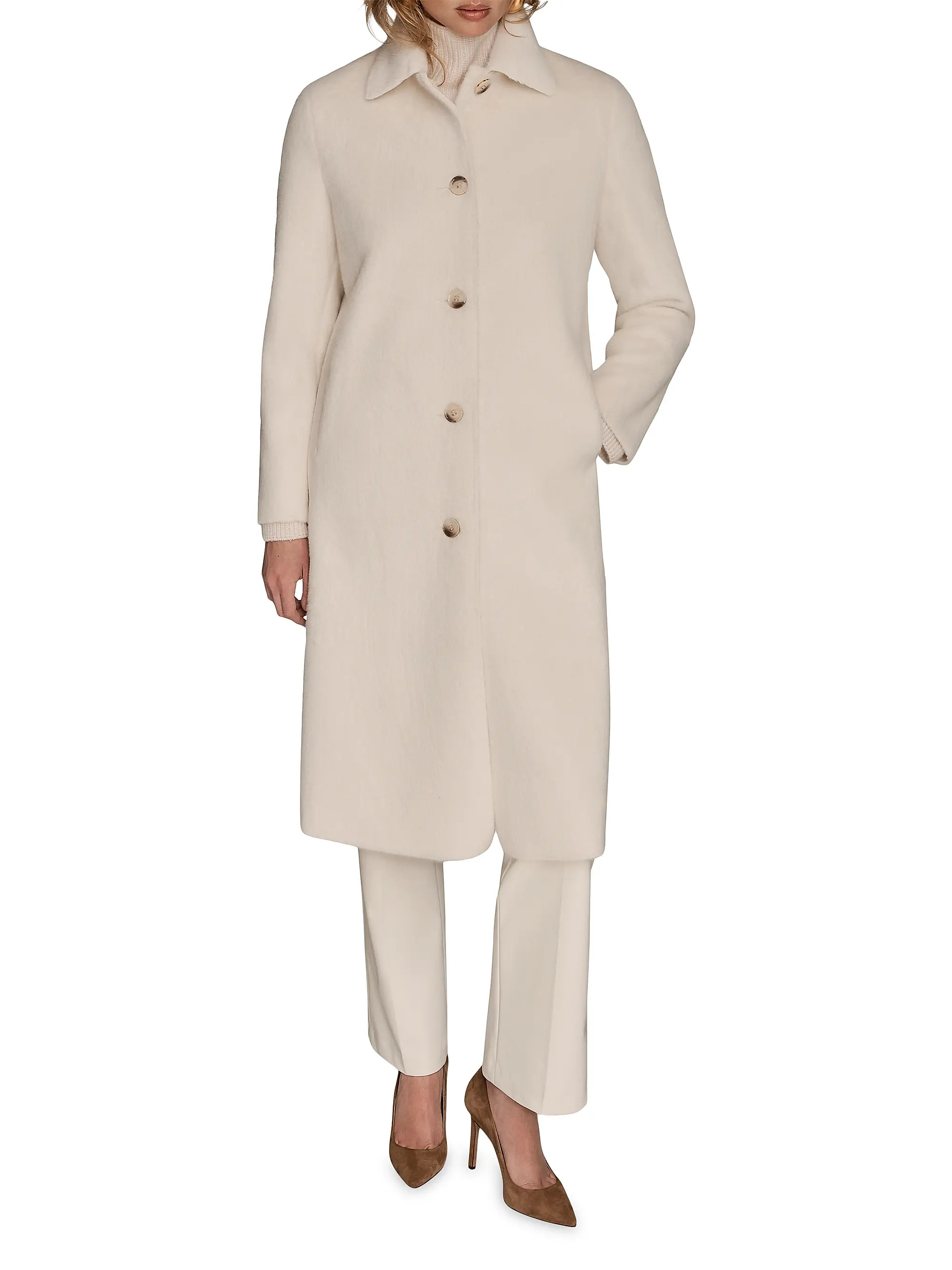 Faux-Fur Single-Breasted Coat | Saks Fifth Avenue