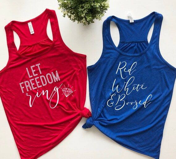 Fourth of July Bachelorette Party Shirts. Fourth of July Tanks. Let Freedom Ring. 4th of July Eng... | Etsy (US)