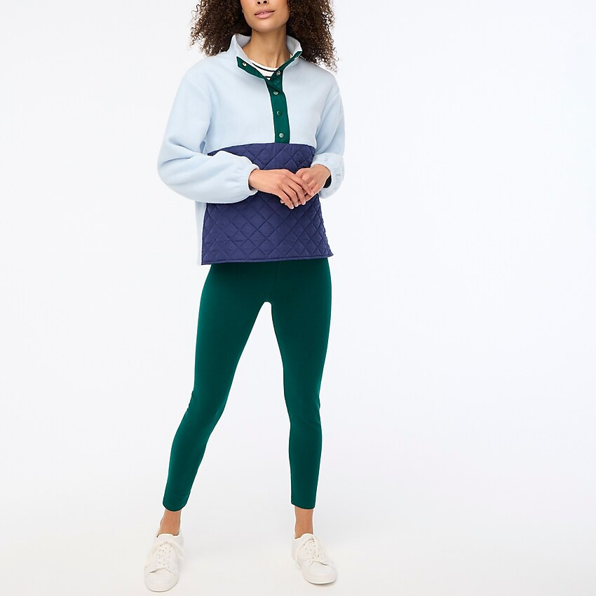 Quilted sherpa half-zip | J.Crew Factory