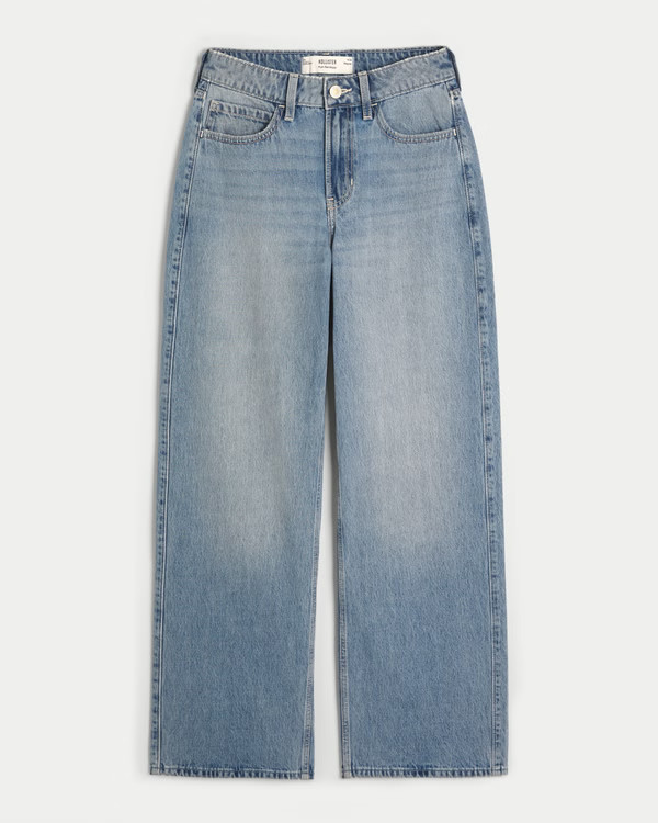 Women's High-Rise Light Wash Baggy Jeans | Women's | HollisterCo.com | Hollister (US)
