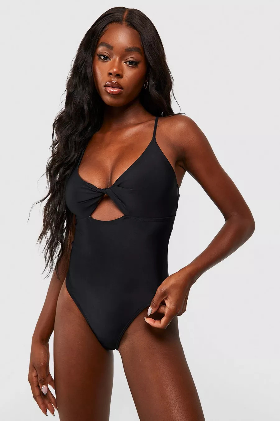 Tummy Control Twist Front Swimsuit | Boohoo.com (UK & IE)