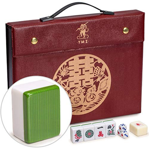 Yellow Mountain Imports Chinese Mahjong Set – Rouge Heritage – 146 Medium Tiles, Professional Set for Chinese-Style Play [中式麻將 專業套裝] | Amazon (US)