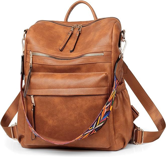 Dora & Liz Women Backpack Purse Fashion Leather Designer Ladies Convertible Travel College Should... | Amazon (US)