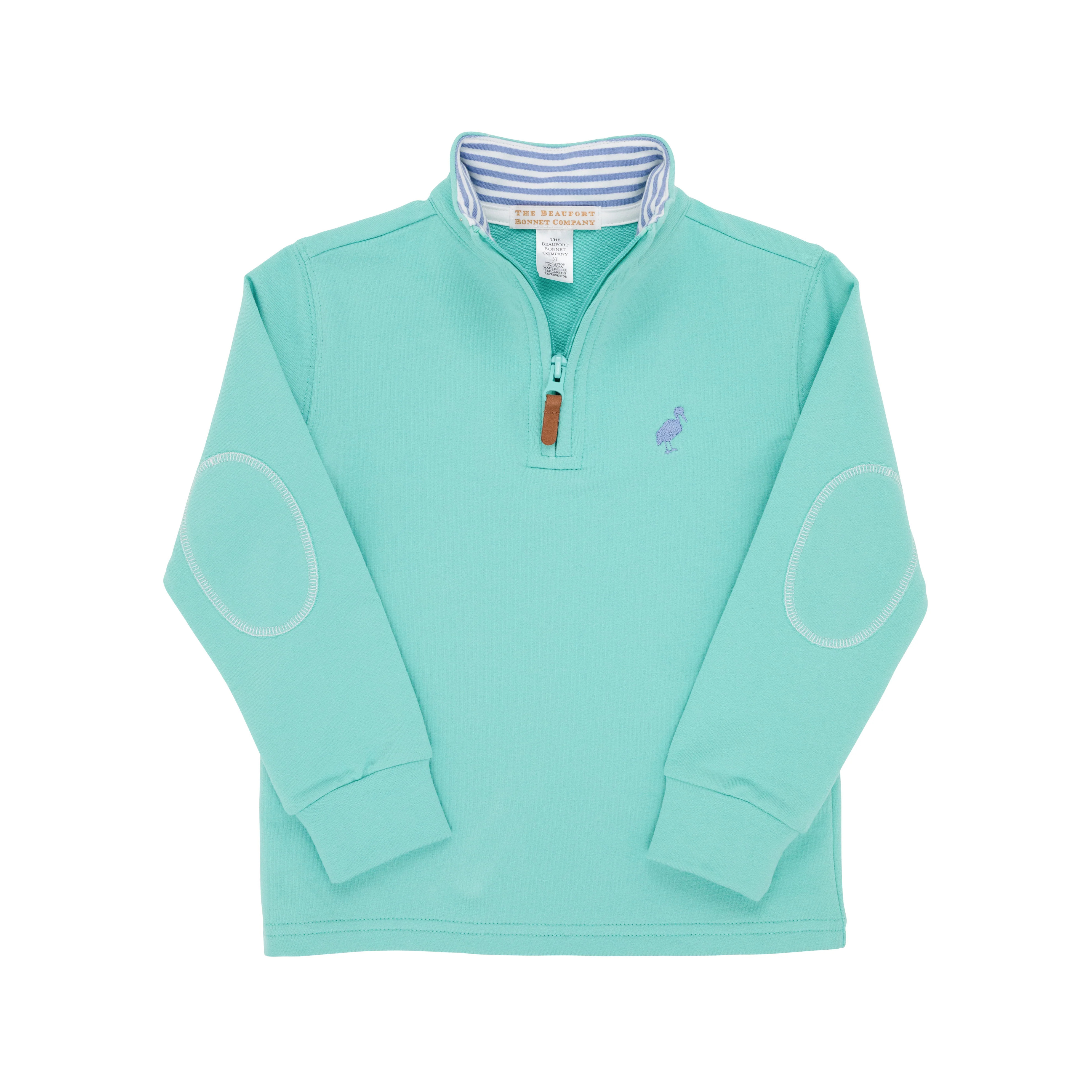 Hayword Half-Zip - Turks Teal with Park City Periwinkle Stork | The Beaufort Bonnet Company