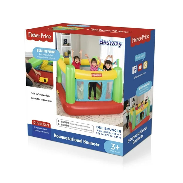 Fisher Price 69'' x 68'' x 53'' Bouncesational Bouncer With Built-in Pump | Walmart (US)