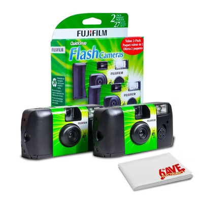 FUJIFILM QuickSnap Flash 400, One-Time-Use Disposable Camera Bundle (1x 2 Pack) | Target