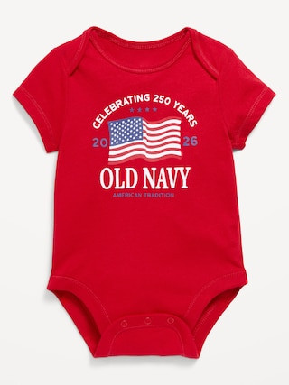 Short-Sleeve Unisex Logo-Graphic Bodysuit for Baby | Old Navy (US)