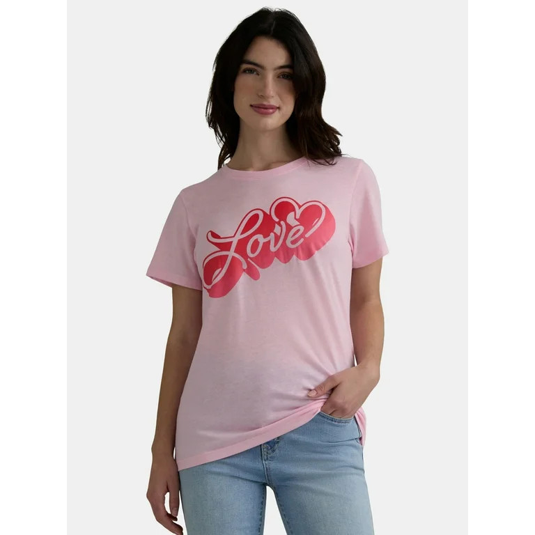 Valentine’s Day Women's Graphic Tee from Way to Celebrate, Sizes S-XXXL | Walmart (US)