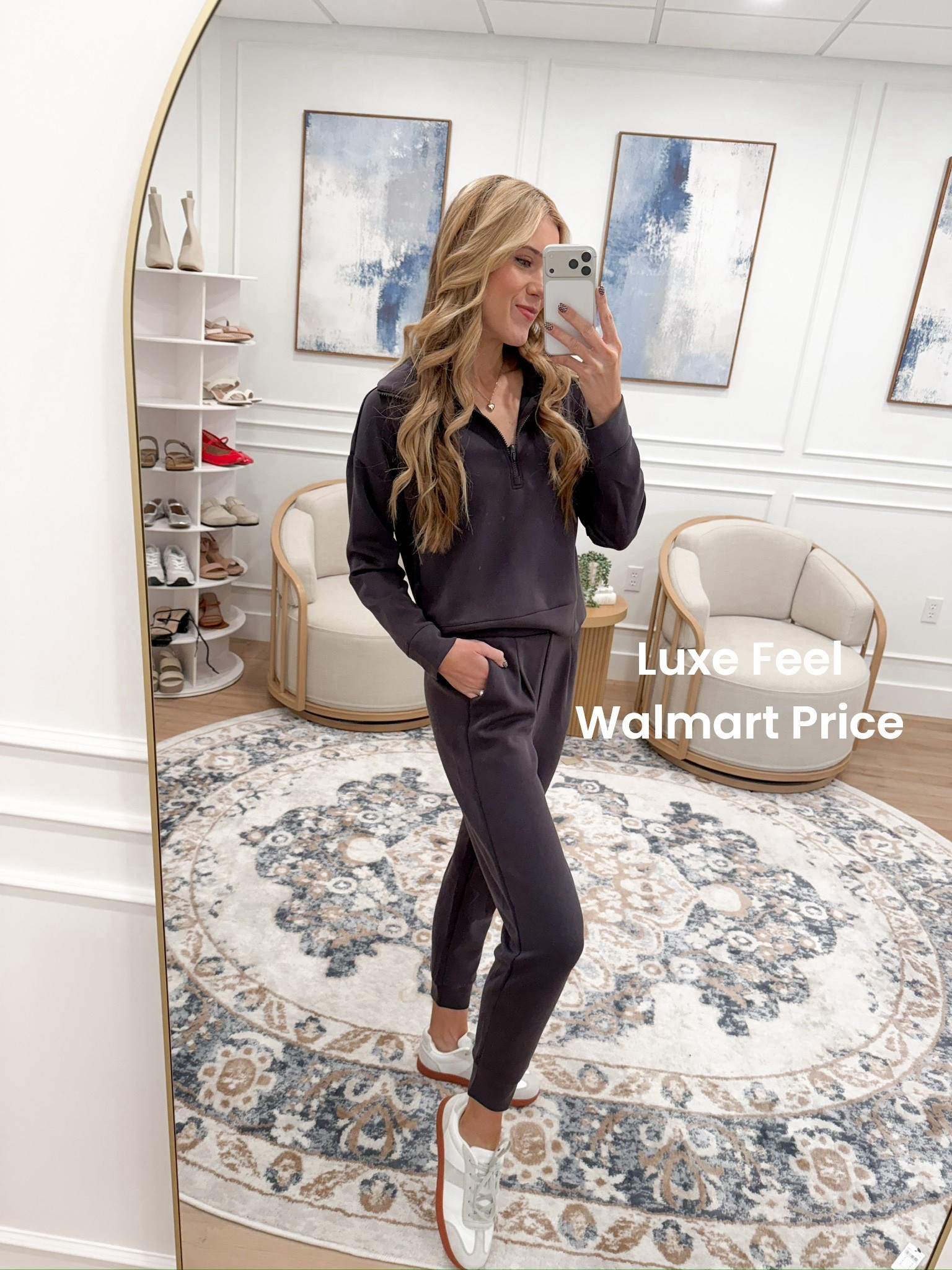 This Walmart lounge set is the definition of cozy meets chic! The half-zip top and joggers are soft, flattering, and perfect for everything from relaxing at home to running errands in style. Affordable, comfy, and so easy to dress up or down! ✨

#LTKFindsUnder50 #LTKActive #LTKStyleTip