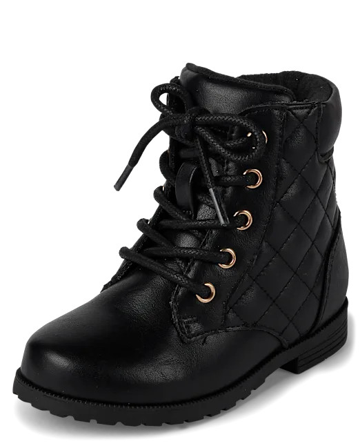 Toddler Girls Quilted Booties - black | The Children's Place
