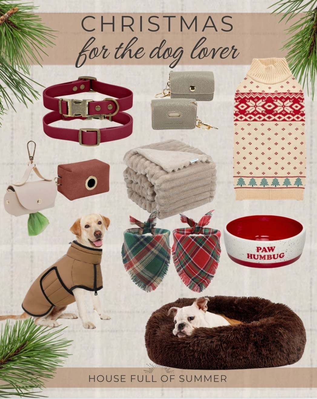 Christmas gifts for the dog lover! Or just gifts for your own pup’s stocking. 
Dog sweater plaid bandanas holiday outfits brown fur dog bed poop bag carriers dog dish waterproof blanket 

#LTKHoliday #LTKHome #LTKGiftGuide