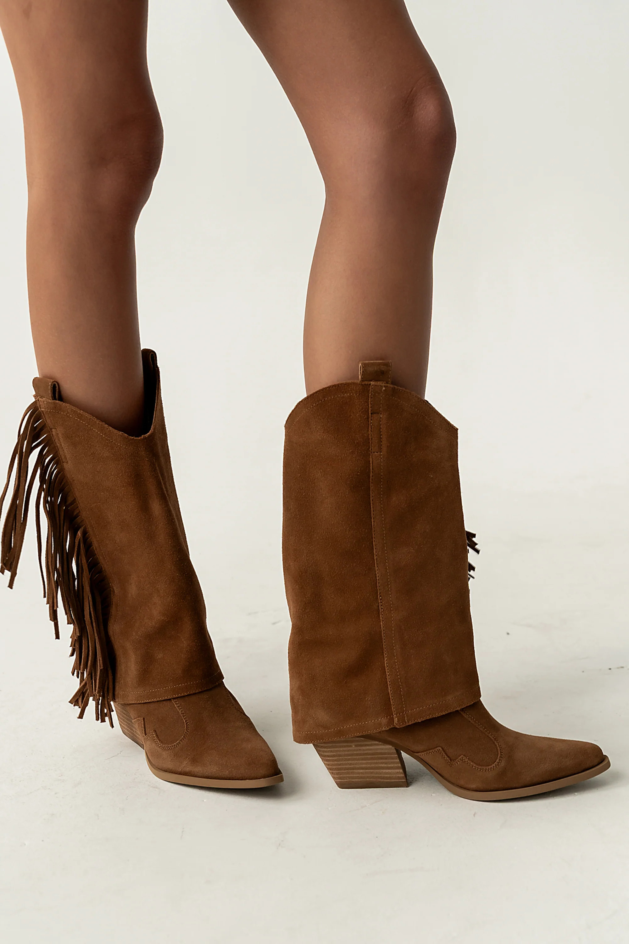 Deston Fringe Boots in Tan | Böhme US