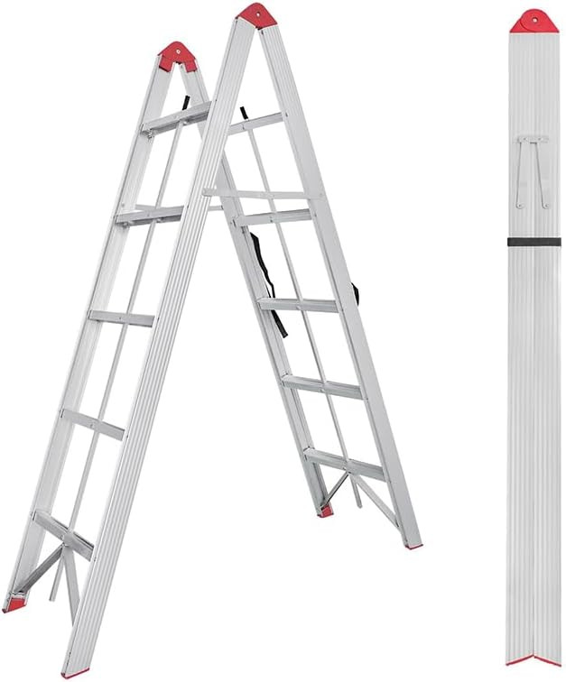 Aluminum Ladder 5 Step Folding Ladder with Anti-Slip Pedal, 14.1 LBS, Compact & Lightweight, 330 ... | Amazon (US)