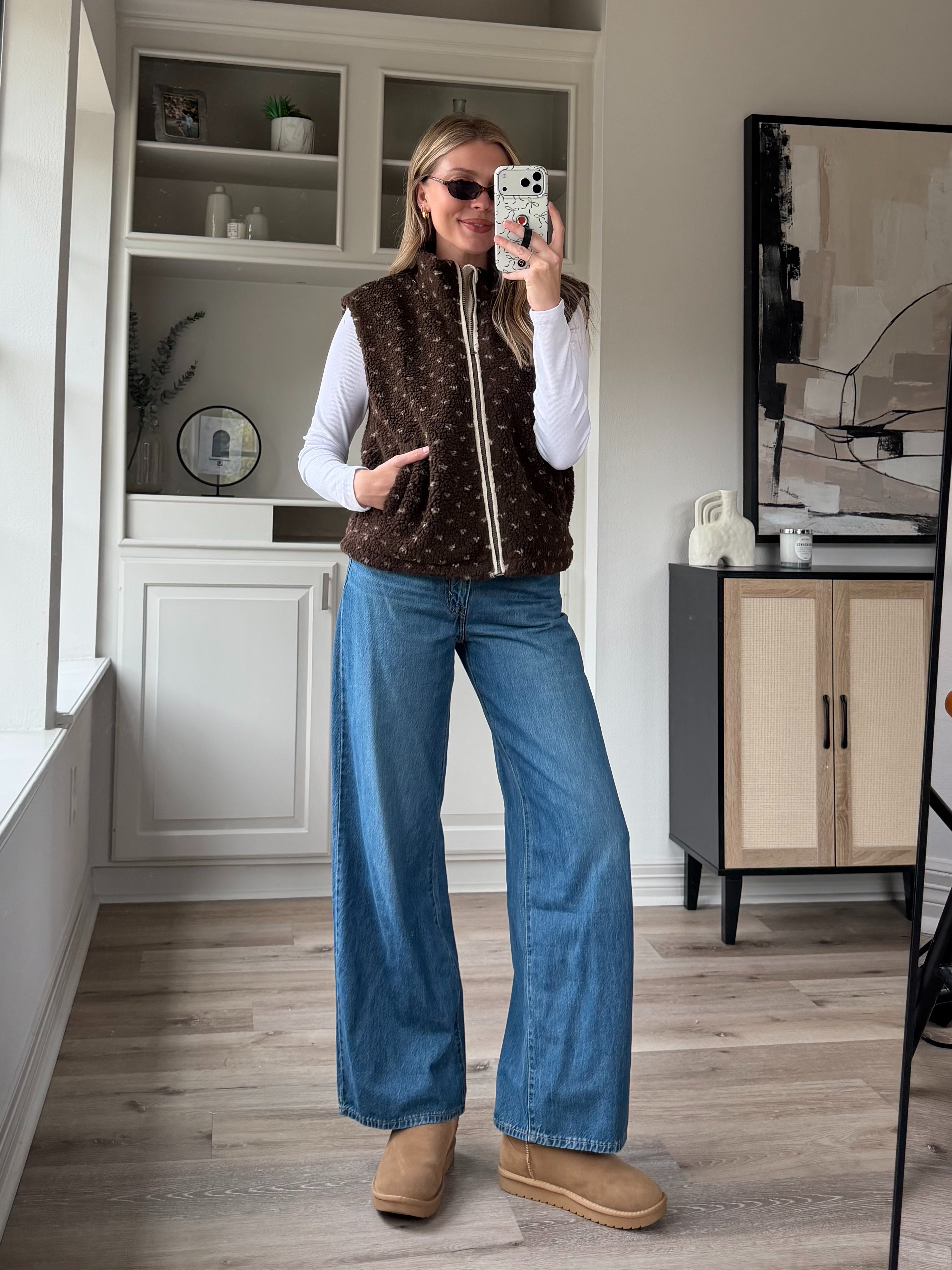 Cutest polka dot fleece vest! 

 