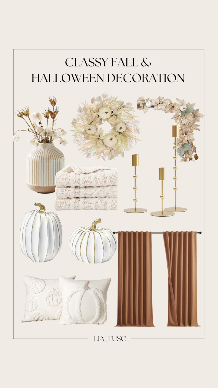 Classy Fall & Halloween Decoration || classy fall decorations || elegant fall decor ideas || classy halloween decorations || elegant halloween decor || chic fall decorations || neutral fall home decor || modern fall decorations || minimal fall decor ideas || classy autumn home decor || luxury fall home decor || neutral halloween decor || neutral halloween aesthetic 

 #LTKSeasonal #LTKHome