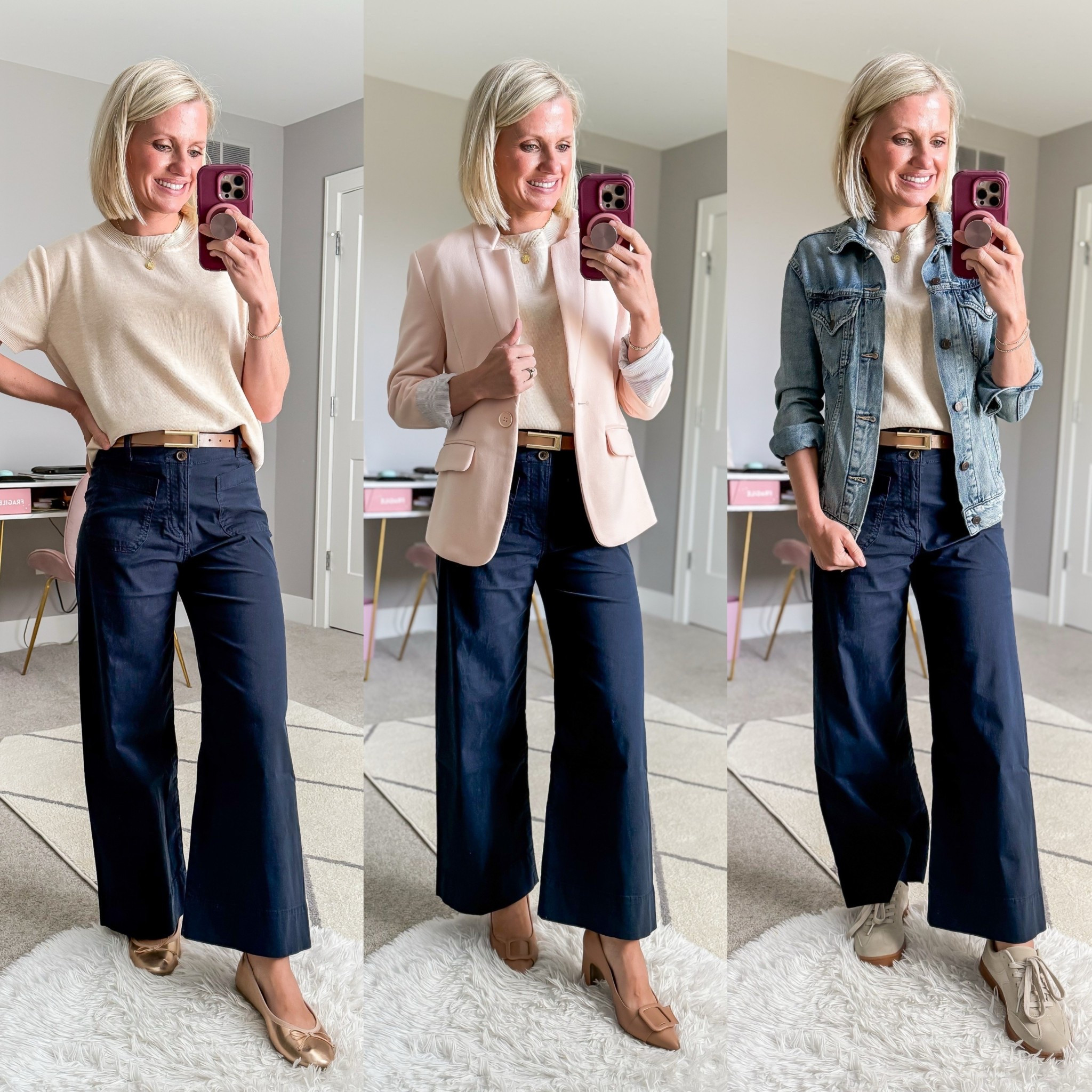 Teacher outfits with navy pants! Pants- 0 || top- small || blazer- xsmall || jean jacket- xsmall

#LTKSeasonal #LTKStyleTip #LTKWorkwear