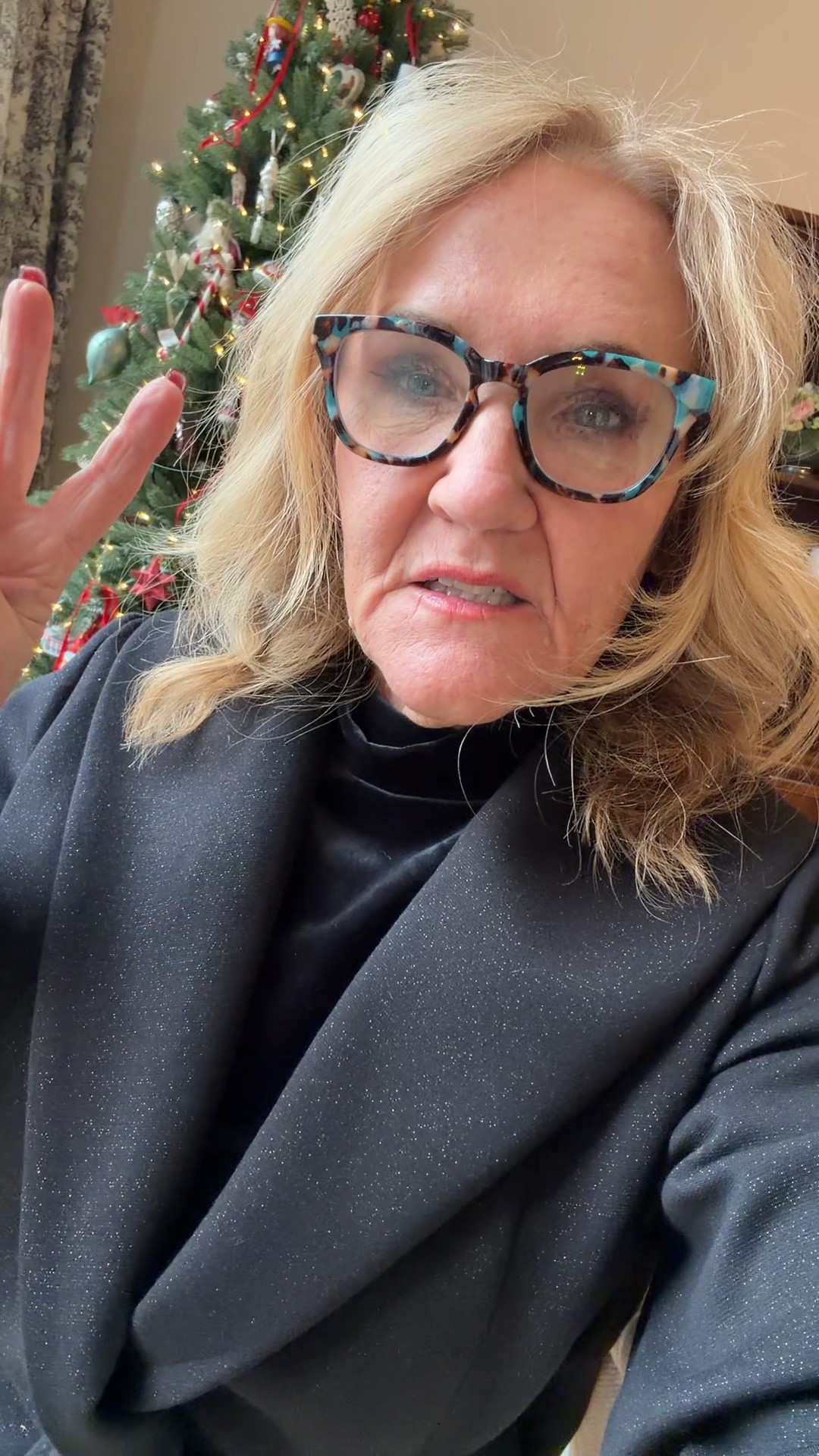 Dressing recipe 
1/4 cup olive oil 
1/4 cup sherry vinegar 
1 tsp Dijon mustard 
Salt & pepper 
Yummie with spring mix, sliced pears, sugared spiced pecans & shaved Parmesan 

@spanx air essentials barrel pant and shimmer jacket. Pants size medium petite jacket size medium 
Stretch velvet turtleneck size up! I’m wearing a large. 
New flats that are so cute so comfy. Tts. Check out the Anthropologie sale! 

New Year’s Eve outfit holidays at home elevated loungewear 

#LTKOver40 #LTKHoliday #LTKSaleAlert

#LTKstorytime